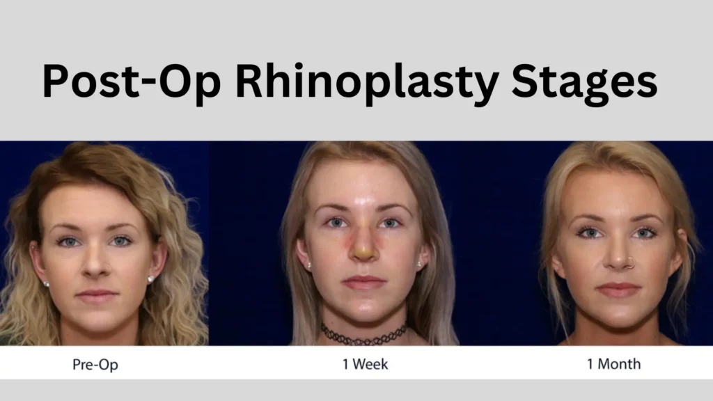 Post-op Rhinoplasty Staging - Nose Job and Healing'
