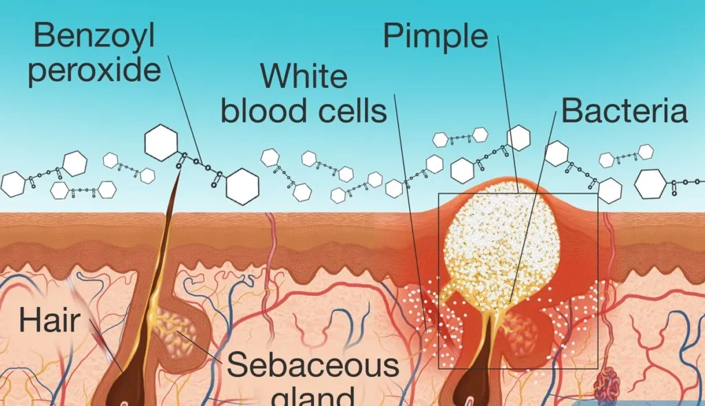 Benzoyl peroxide treatment for acne